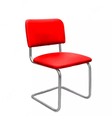 Кресло посетительское Сильвия CHROME кз красный