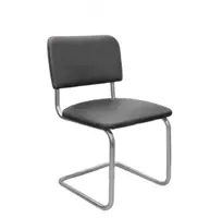 Кресло посетительское Сильвия CHROME кз серый