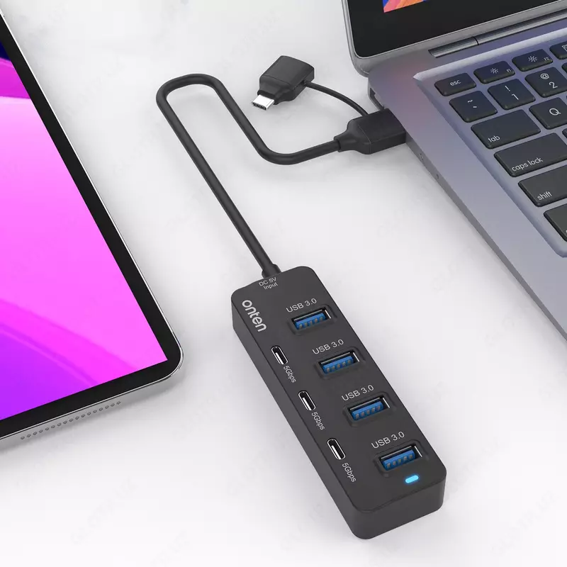 192 000 сум USB хаб type C HUB 7 v 2 Мини док станиция перечисление есть