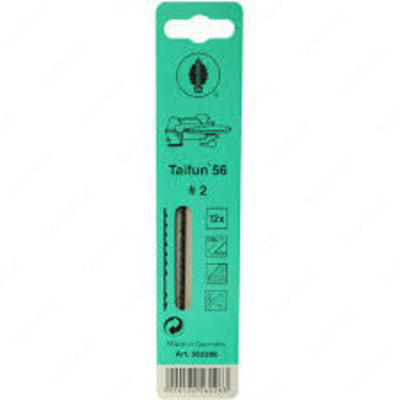 Пилки лобзиковые по дереву Taifun 56 N2  0 82x0 36х130мм  20 TPI  12шт.