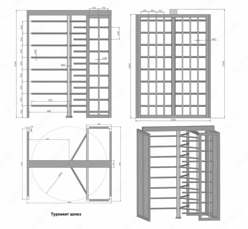 30 000 000 so'm Турникет электромеханический полноростовой типа "шлюз" от производителя. Гарантия до 5 лет.