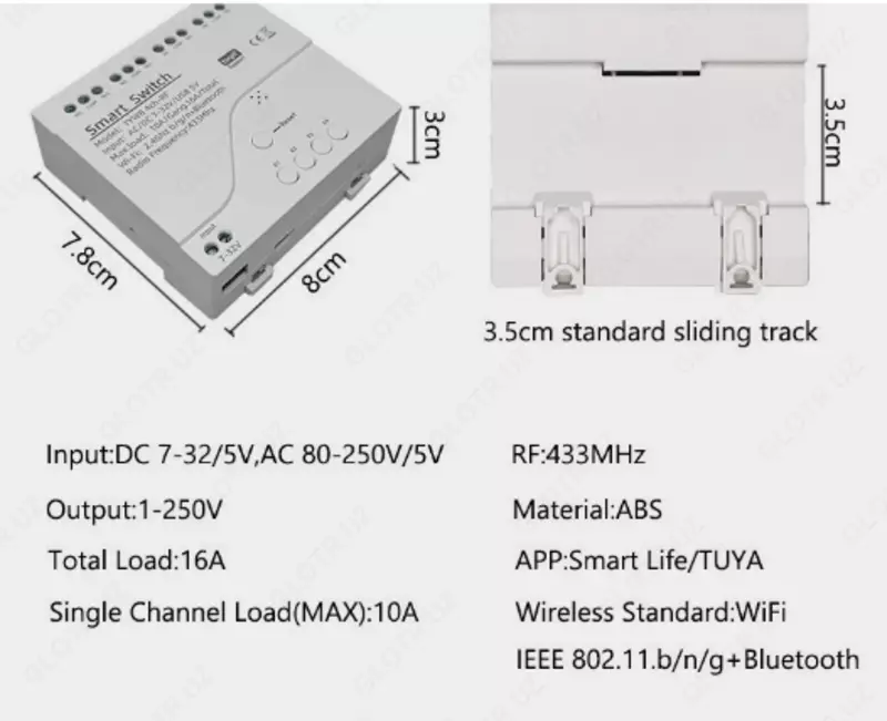 Sonoff Wi-fi 4х канальное реле. Работает по приложению и по пульту управления.