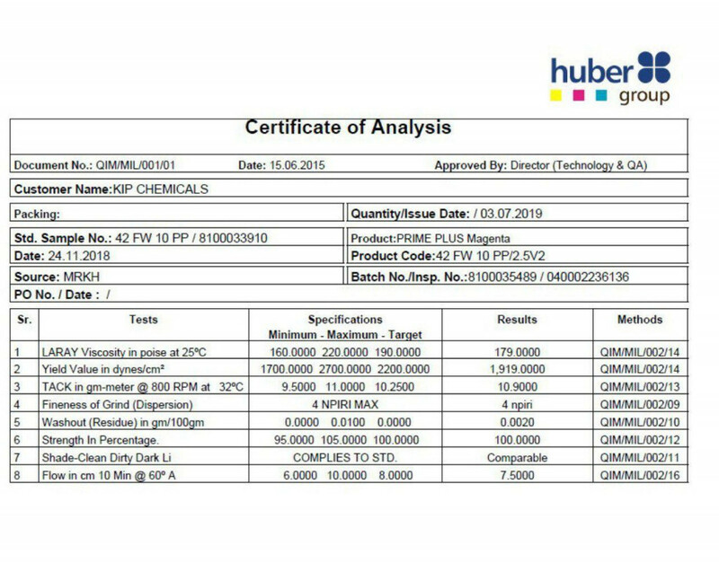 сертификат  серия "Prime plus" цвет Magenta 