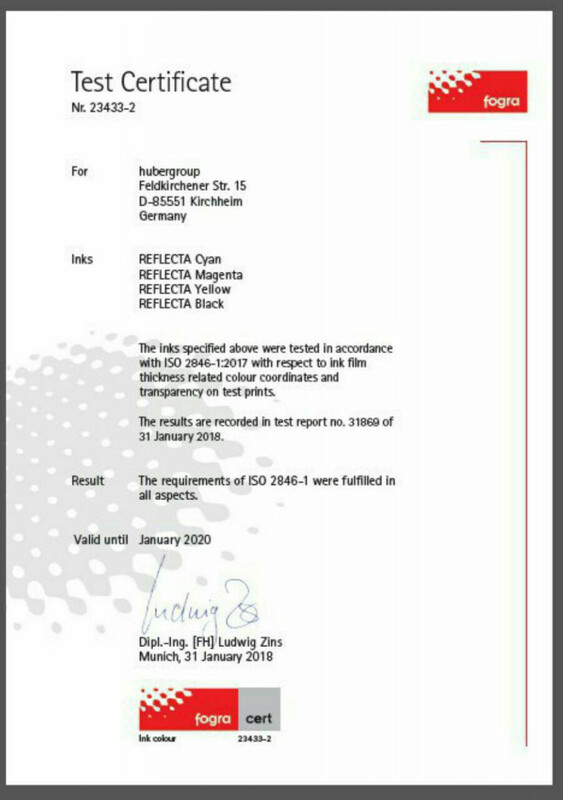 сертификат серия "Reflecta" 