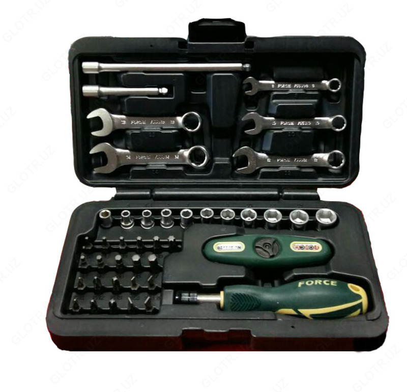 Force 2413 Набор головок на 1/4 41 предметов с мини ключами