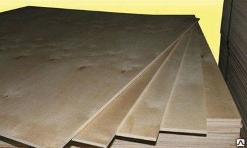 Фанера березовая водостойкая марки ФК (1525х1525 мм) ( россия) сорт 3/4ш 2,тол.12 мм