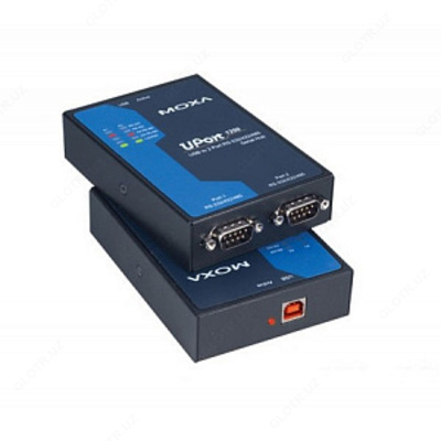 Konverter interfeysi. 2-portli USB-RS-232/422/485 Uport 1250-ga