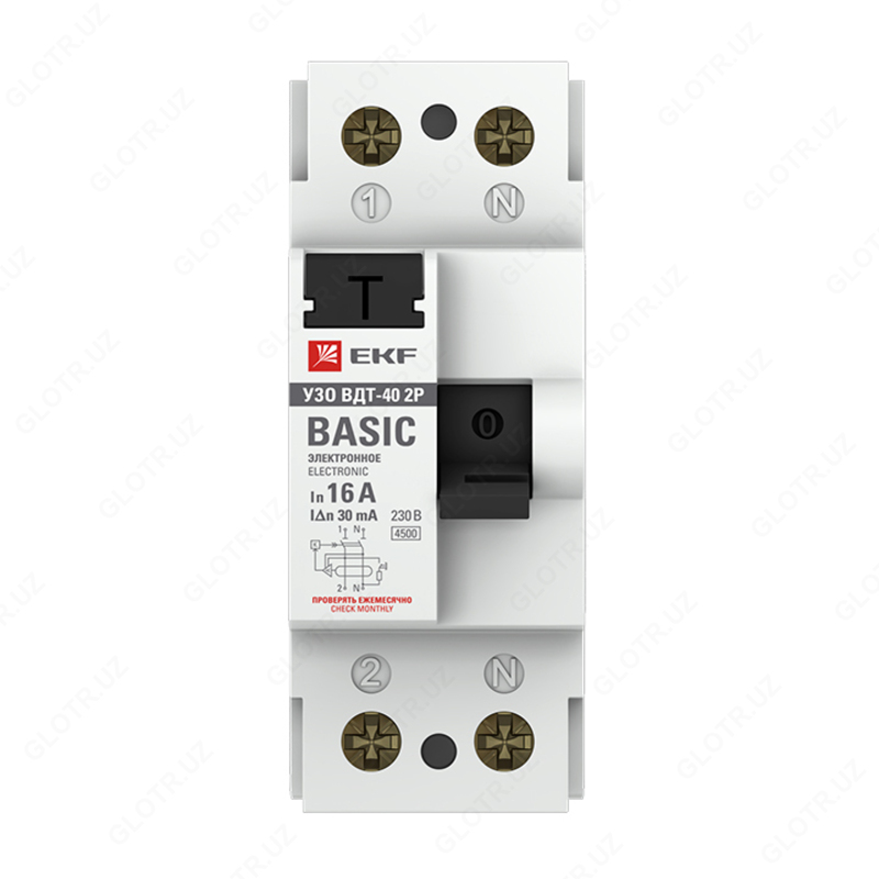 63 798 сум УЗО 2Р 16А 30мА тип АС эл. ВДТ-40 EKF