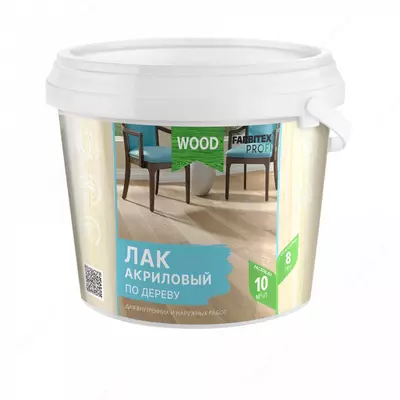 Yog'och uchun universal akril lak FARBITEX PROFI WOOD (0,9 l chelak)