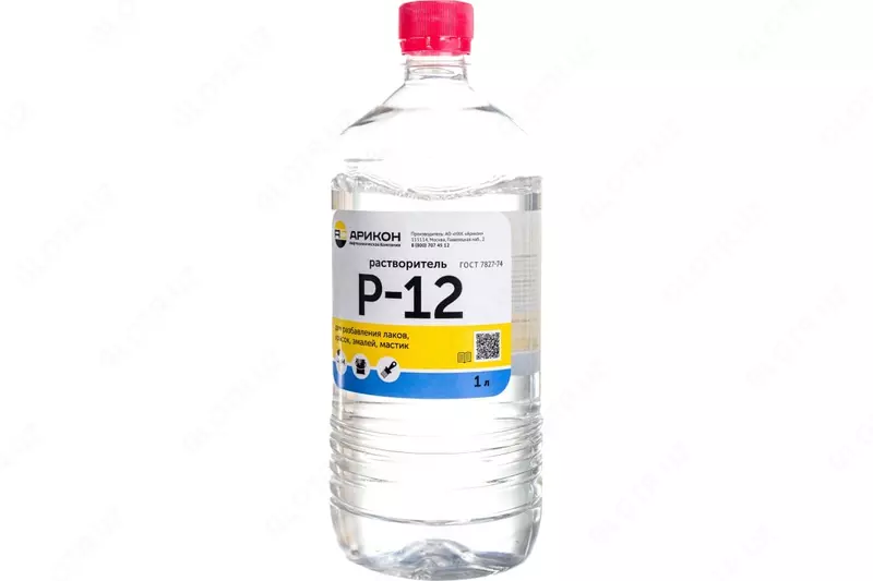Solvent R-12 ("Arikon") GOST 7827-74, shisha 0,9 l / 0,72 kg