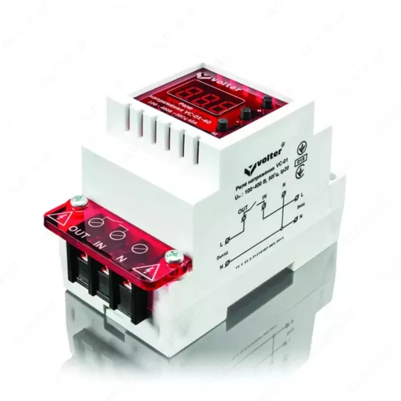 Реле напряжения VC-01-40 с измерением тока (Imax=40А) Только оптом