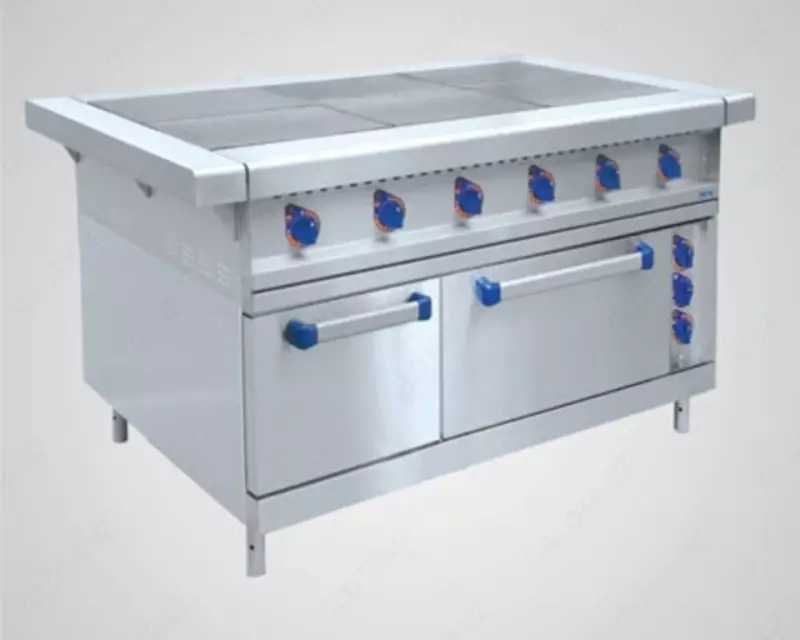 Плита электрическая ЭП-6ЖШ, 6 конфорок, КЭТ-0,12, стандартная духовка, 1475x895x860 мм, лицев. нерж.