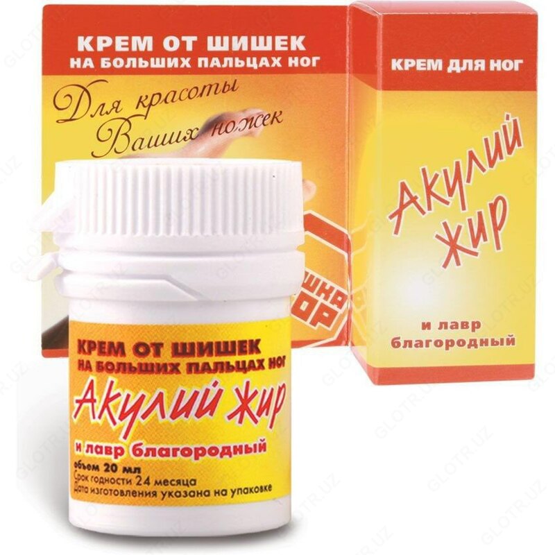 крем для ног при шишках Акулий жир и лавр благородный - 120 000 сум