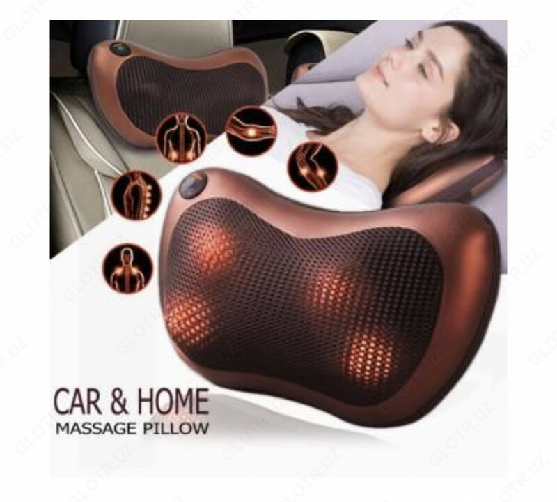   Массажная подушка с инфракрасным подогревом Car and home. Массаж 