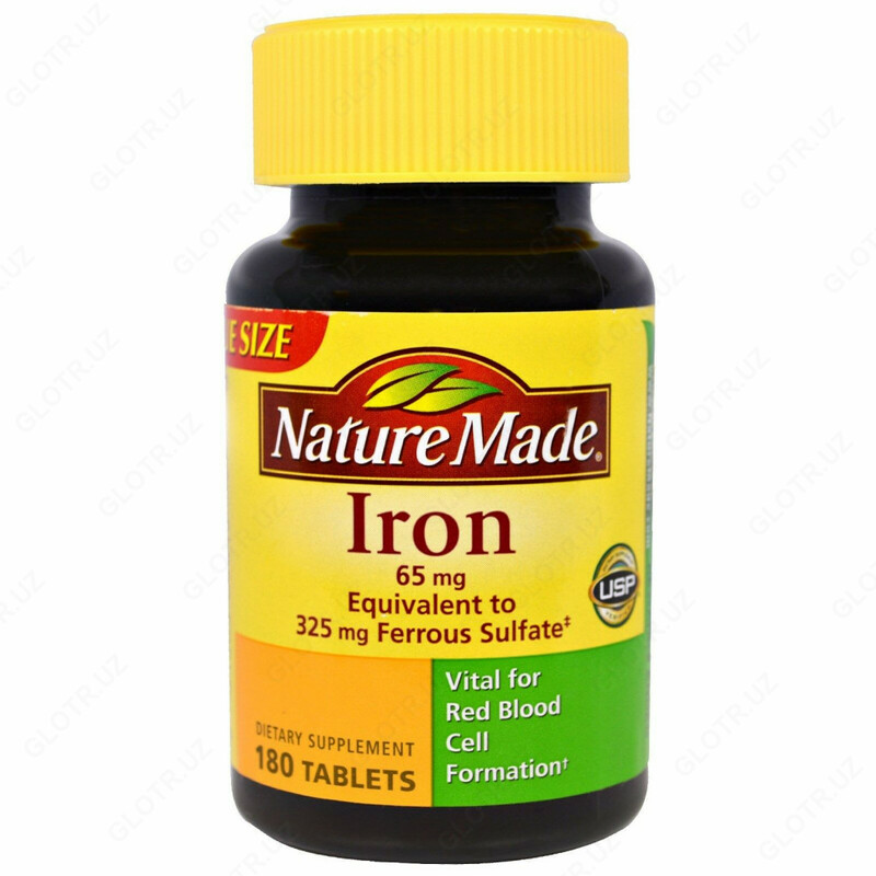Пищевая добавка Iron Nature Made 65 мг таблетки 180 шт