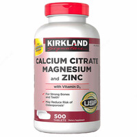 Комплекс Цитрат кальция  магнезия и цинк Kirkland Signature 500 таблеток