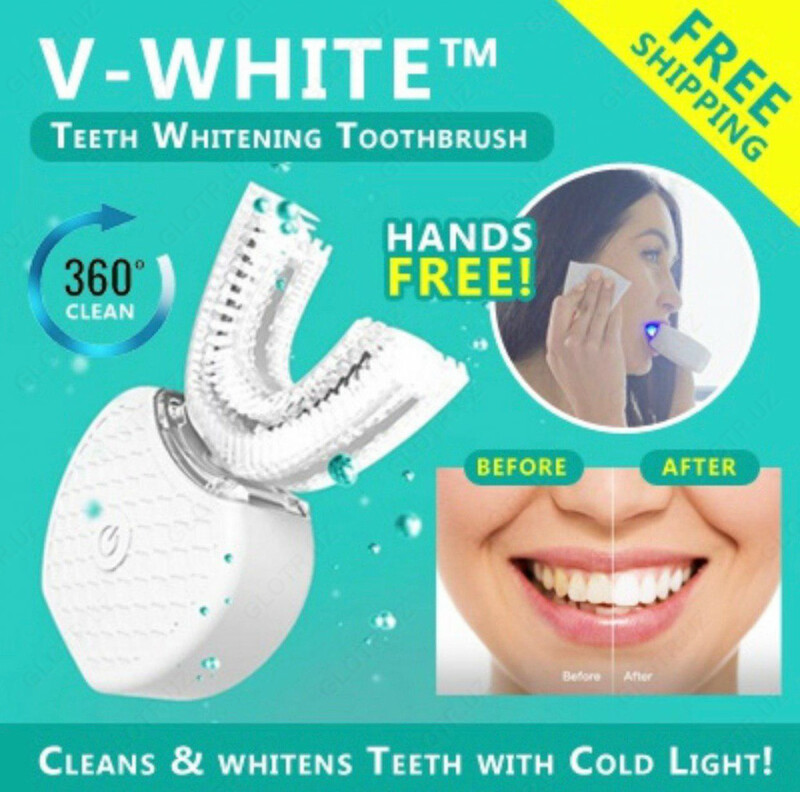 Автоматическая зубная щетка для чистки и отбеливания зубов V-WHITE