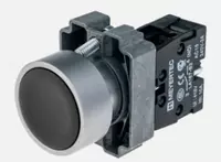 Кнопка плоская  черная  1NO  металл MTB2-BAZ112