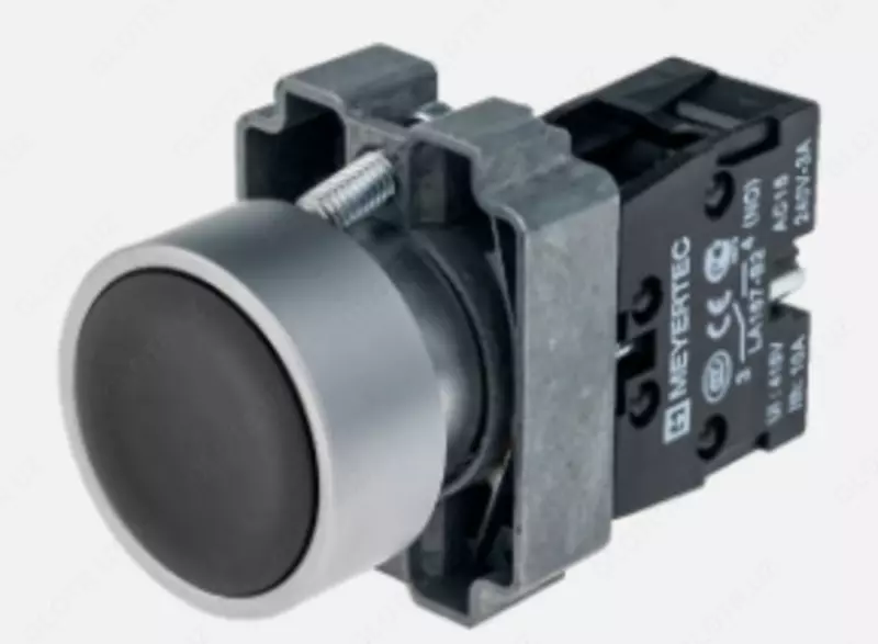  Кнопка плоская  черная  1NO  металл MTB2-BAZ112 - 