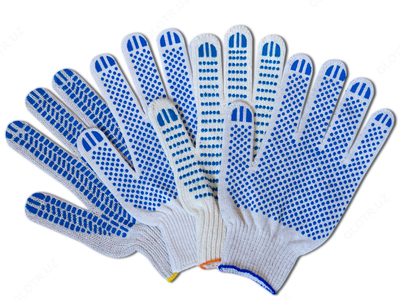 Перчатки х/б без ПВХ и  с ПВХ