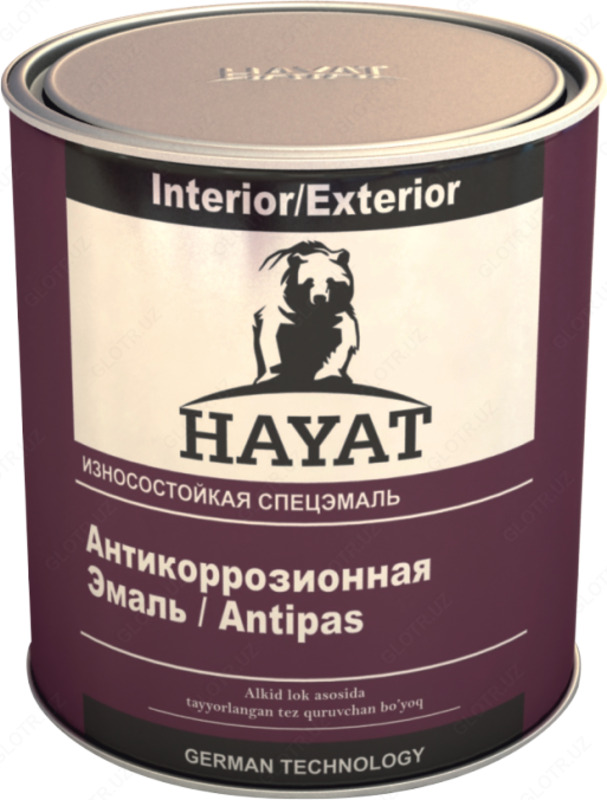 Эмаль антикоррозионная HAYAT 3 л - от {0} сум