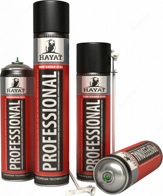 Монтажная пена HAYAT professional 750 ml - 38 500 сум / шт.