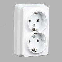 Розетка двойная наружная GUNSAN с заземлением - от {0} сум