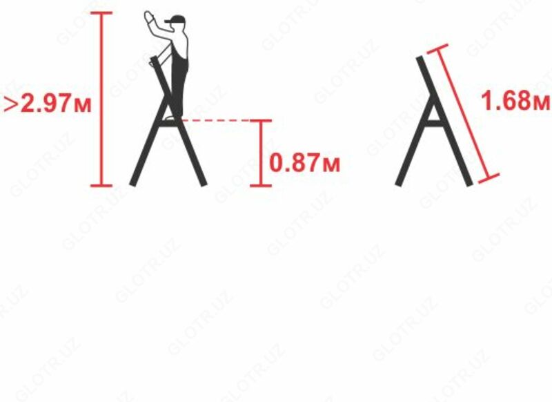 {0} so'mdan 4 pog'onali alyuminiy pog'onali narvon (ishlab chiqaruvchidan)