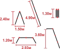 Многофункциональная шарнирная лестница Ulgurji va chakana