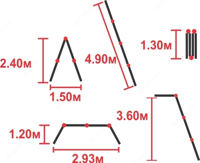 Лестница-стремянка трансформер ML 104 - 1 415 000 сум / шт.