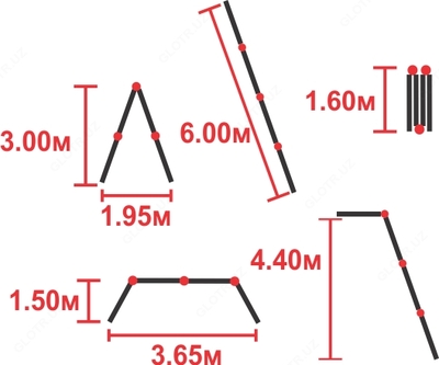 Лестница-трансформер стремянка ML 105 - 1 560 000 сум / шт.