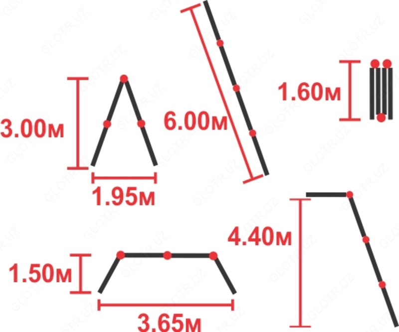 Лестница-трансформер стремянка ML 105 - от {0} сум