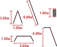 Лестница-трансформер стремянка ML 105 - от {0} сум