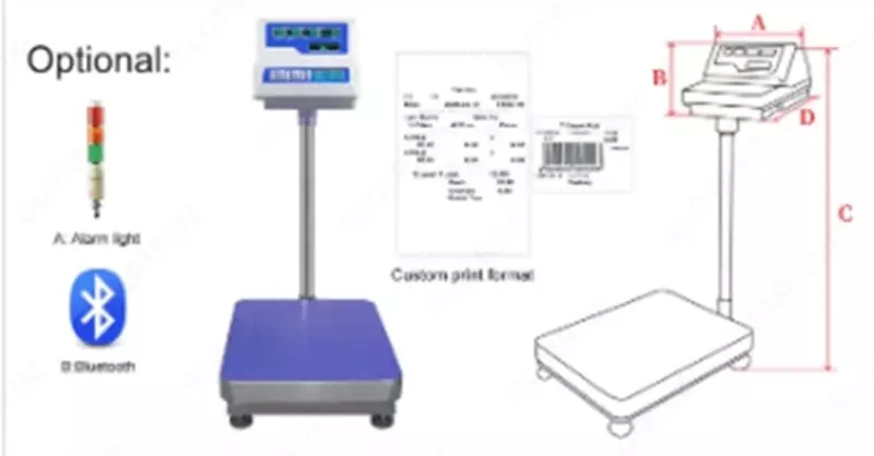 Platforma tarozilari AFS-TC 100 kg 30x40 sm