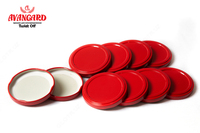 Diametri 66 mm bo'lgan o'yilgan o'simtalar bilan metall qoplamalar.