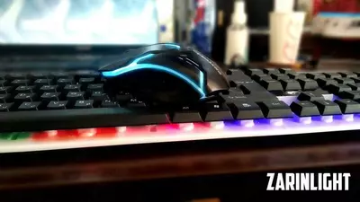  L-Shark T350 orqa yoritgichli klaviatura va sichqoncha - 