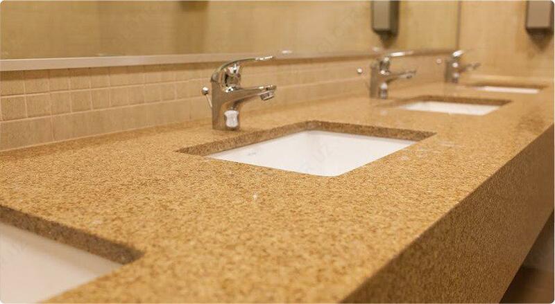 Столешница для ванной мебели из кварцевого камня