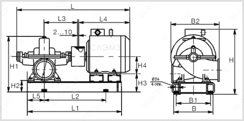 Насос Д1250-65 (12НДС) Только в розницу