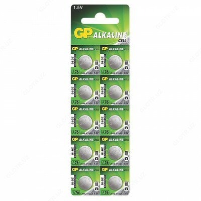 Батарейка GP button cell 1.5V A76F-U10 10*BL - 16 000 сум / шт.