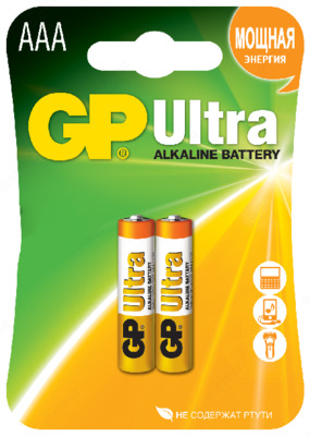 Батарейка GP ULTRA ALKALINE (LR03) 2*BL - 16 000 сум / шт.