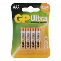 Батарейка GP ULTRA+ ALKALINE (LR03) 4*BL
