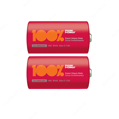 Батарейка PEAK POWER Zinc Carbon 1.5V (R14) 2*BL - 20 000 сум / шт.