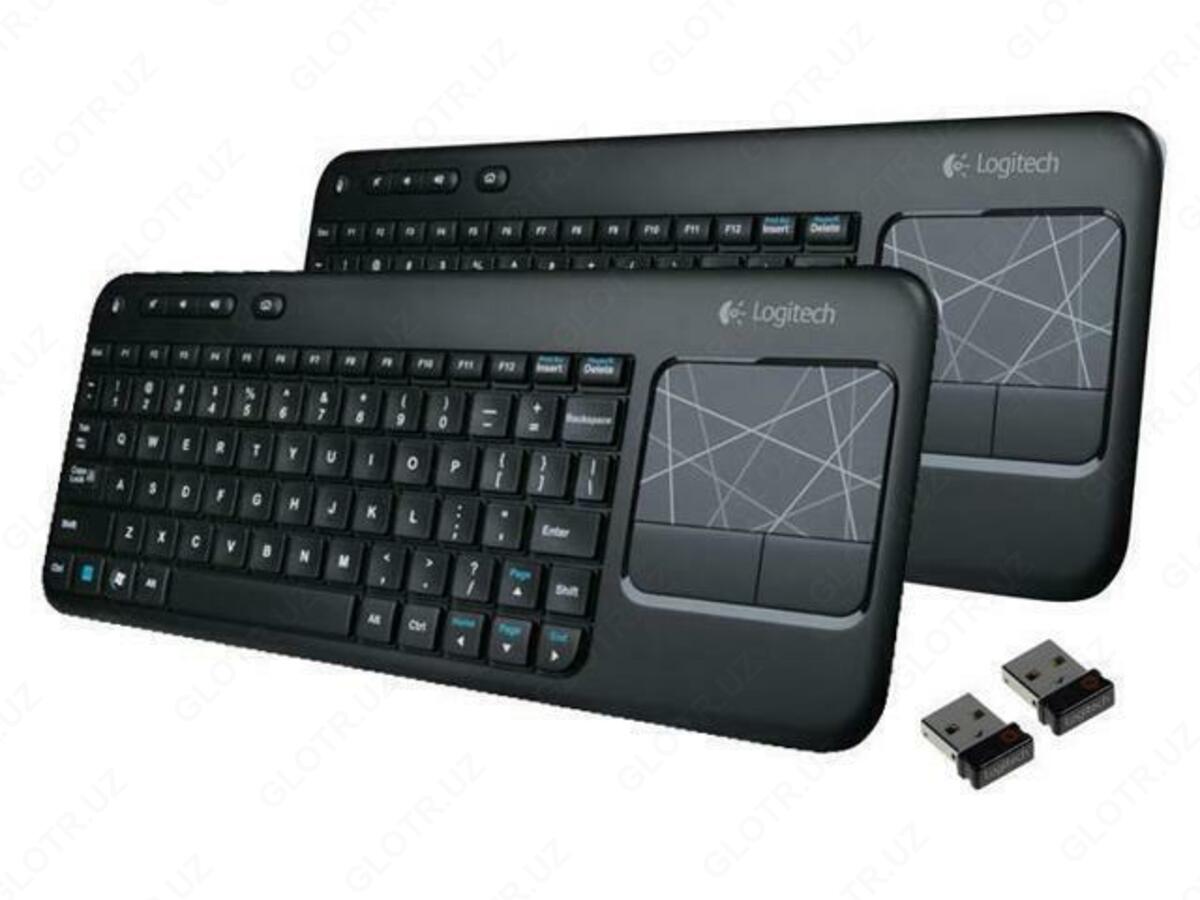 Logitech k400 touch. Клавиатура Logitech k400r. Клавиатура с тачпадом Logitech k400r. Logitech k400r адаптер. Клавиатура Логитек беспроводная с тачпадом.
