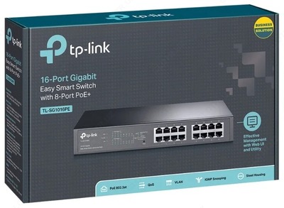Коммутатор TP-LINK TL-SG1016PE Только в розницу