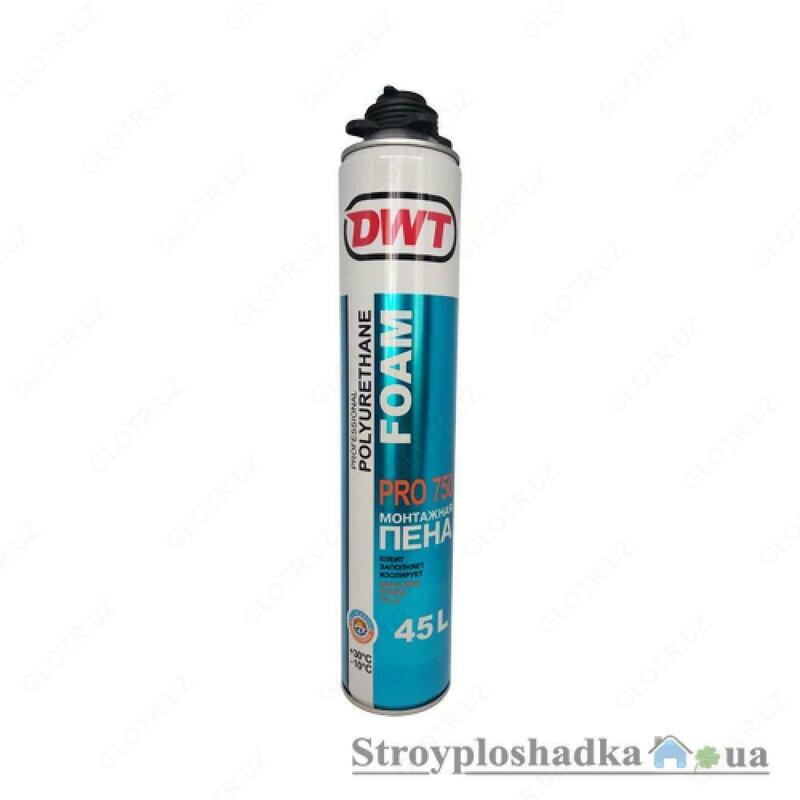 Пена монтажная DWT PRO 750  выход 45 л  под пистолет  750 мл