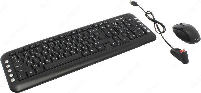 Klaviatura va sichqoncha to'plami A4Tech V-Track Wireless 7200N Black USB