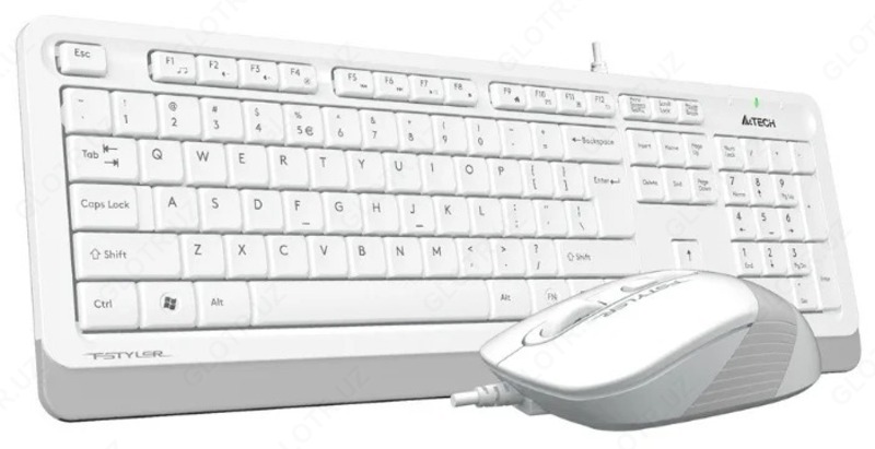 Klaviatura va sichqoncha A4Tech FG1010 White USB