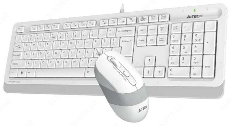 310 500 so'm Klaviatura va sichqoncha A4Tech FG1010 White USB