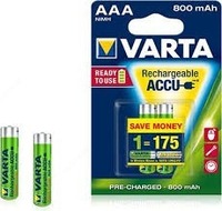Аккумуляторы VARTA 56703 (AAA) 2*BL 800 mAh R2U - 70 543 сум
