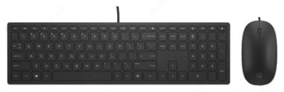 Клавиатура и мышь HP 4CE97AA Wired Keyboard and Mouse 400 Black USB